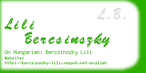 lili bercsinszky business card